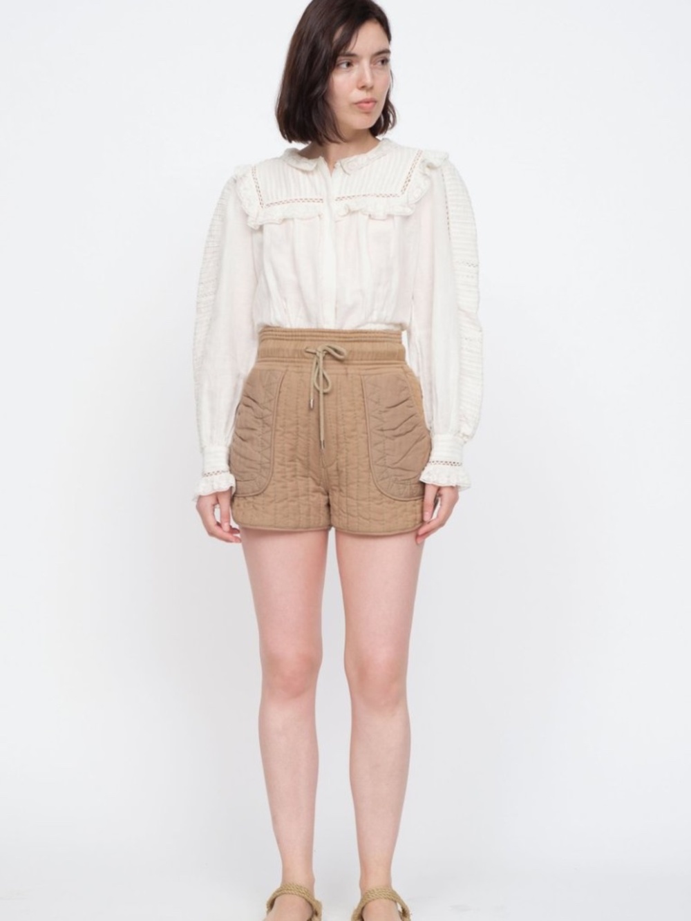 SEA NEW YORK Romy Quilted Drawstring Shorts